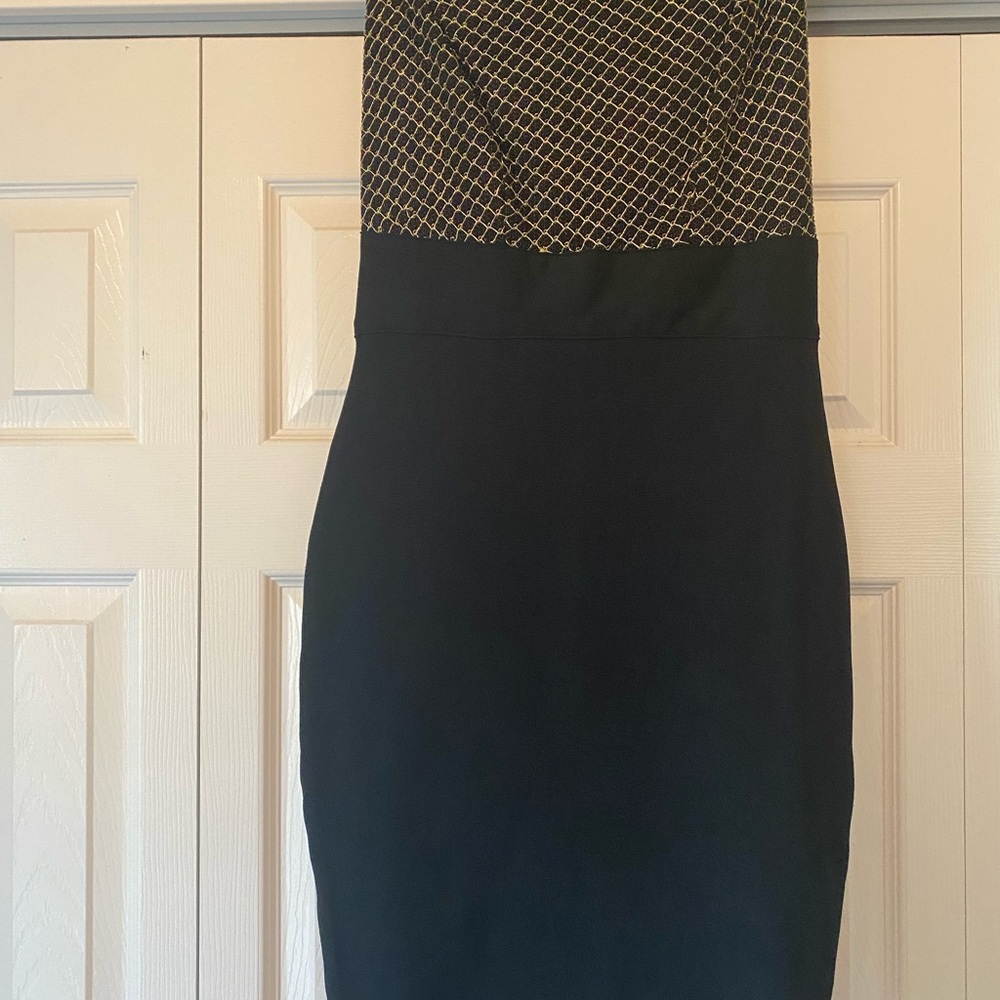 Elegant Black and Gold Women's Dress
